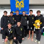 SUBMITTED PHOTO The Aberdeen boys swim and dive team pose for a photo at the conclusion of the State Championships on Saturday at the King County Aquatic Center in Federal Way.