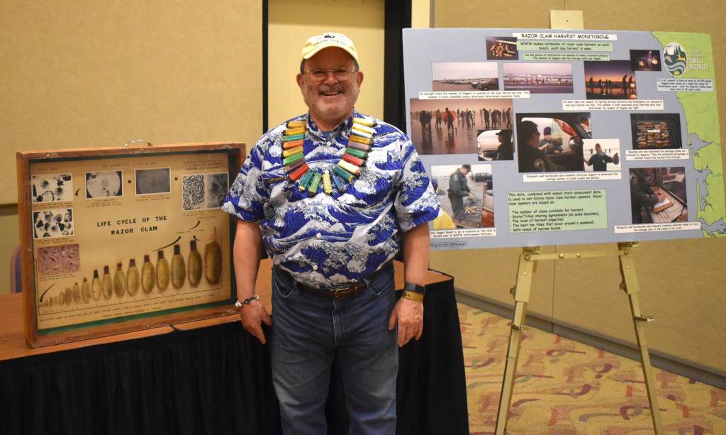 Beachcombers and Glass Float Expo founder Alan Rammer poses for a photo. (Jerry Knaak / The Daily World)