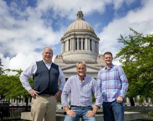 From left, Rep. Jim Walsh, Sen. Jeff Wilson and Rep. Joel McEntire.