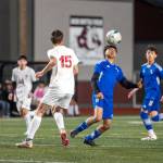 PHOTO BY FOREST WORGUM The Elma Eagles (blue) scrimmage with the Hoquiam Grizzlies during the Montesano Boys Soccer Jamboree on Monday at Montesano High School.