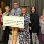 Jerry Knaak photos / The Daily World
Representatives of Harbors Home Health Hospice pose for a photo with nine of the core 10 of the 100+ Harbor Women Who Care.