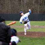 RYAN SPARKS | THE DAILY WORLD Elma starting pitcher Brody Palmer allowed one hit and struck out 11 over four innings of an 8-8 tie against Castle Rock on Friday in Elma.