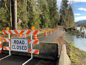 Jefferson County
Heavy rain eroded part of Upper Hoh Road, closing it in December.
