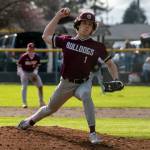 PHOTO BY FOREST WORGUM Montesano pitcher Kolson Hendrickson allowed just two hits in a 10-0 win over Eatonville on Monday in Montesano.