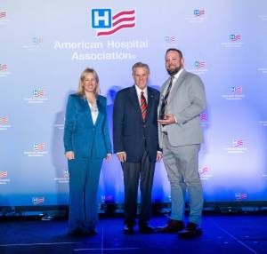 Summit Pacific Medical Center
Josh Martin, right, CEO of Summit Pacific Medical Center, accepts an award from the American Hospital Association.