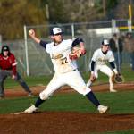 RYAN SPARKS / THE DAILY WORLD 
Aberdeen relief pitcher Chad Fretts (22) earned the victory in a 15-5 win over Hoquiam on Tuesday at Pioneer Park in Aberdeen.