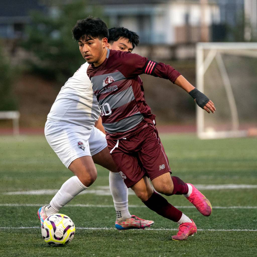 PHOTO BY FOREST WORGUM Montesano midfielder Cris Tobar (10) scored two goals and had two assists in a 6-3 win over Hoquiam on Tuesday in Montesano.