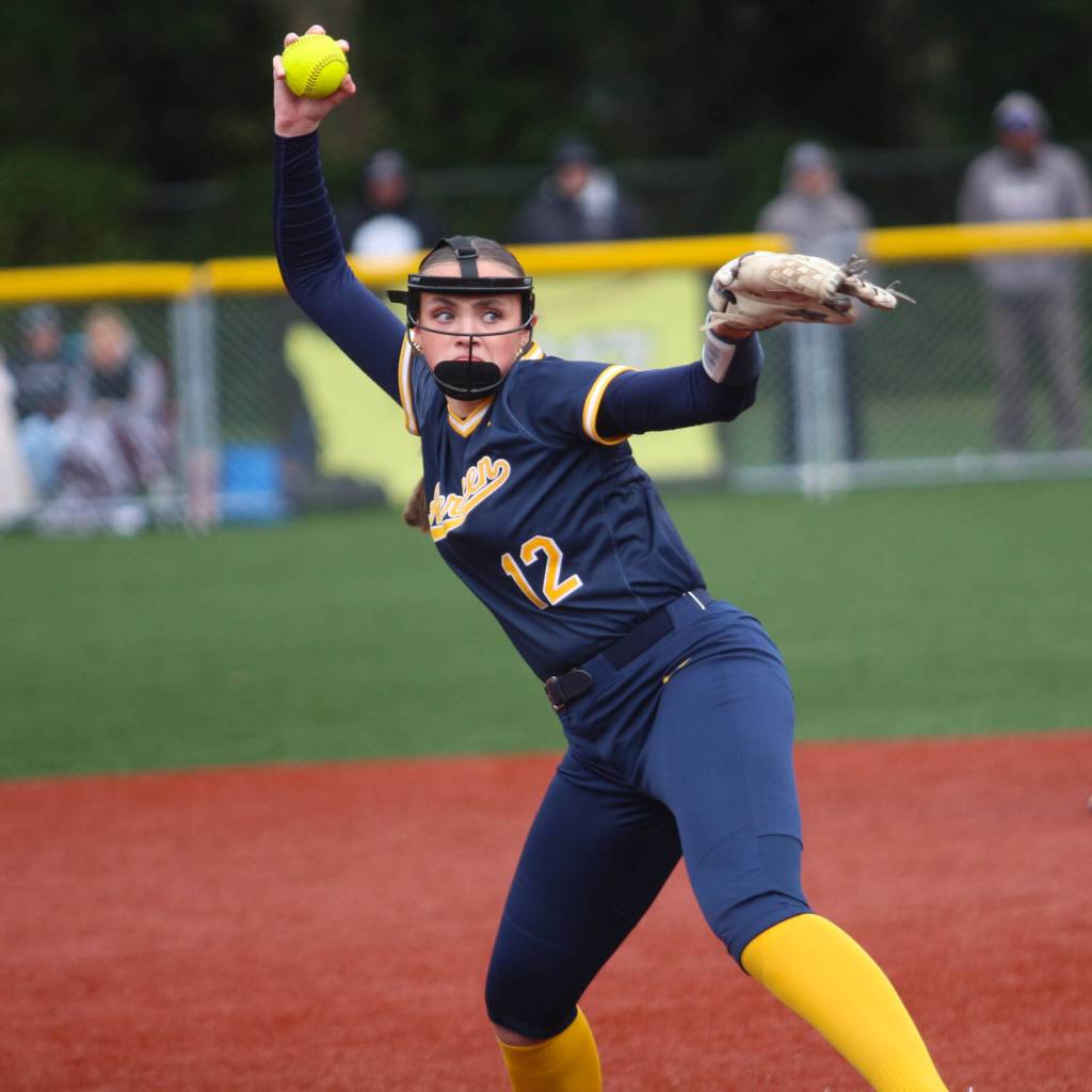 RYAN SPARKS | THE DAILY WORLD Aberdeen pitcher Lilly Camp earned the win in a 3-2 victory over Montesano on Saturday at Montesano High School.