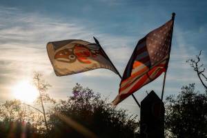 The Chinook Indian Nation and the American flag. (File photo)