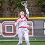 PHOTO BY FOREST WORGUM Hoquiam outfielder Nadine Stewart makes a catch during a 12-1 loss to Lynden Christian on Friday at Dick Tagman Field in Montesano.