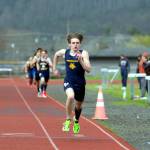 RYAN SPARKS | THE DAILY WORLD Aberdeens Henry Nelson broke his own meet record to in win the 800-meter race at the Ray Ryan Memorial Grays Harbor Championships on Saturday at Miller Junior High School in Aberdeen.