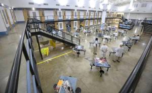 Ellen M. Banner / The Seattle Times, 2024
A ward at the Stafford Creek Corrections Center in Aberdeen. The state plans to open a 48-bed center, dubbed Harbor Heights, on the grounds of Stafford Creek by June 1.