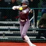 PHOTO BY HAILEY BLANCAS 
Montesanos Lex Stanfield had three base hits in a 14-3 win over Black Hills on Monday in Lacey.