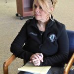 Grays Harbor County District 1 Commissioner Georgia Miller participates in a strategic planning session in the city council chambers at Hoquiams city hall.