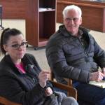 County Commissioners Vickie Raines and Rick Hole participate in a strategic planning session for the Grays Harbor County Board of Commisioners in the city council chambers at Hoquiams city hall.