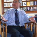Grays Harbor County Administrator Sam Kim participates in a strategic planning session in the city council chambers at Hoquiams city hall.