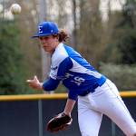 RYAN SPARKS | THE DAILY WORLD Elma starter Brody Palmer throws a pitch during a 4-0 loss to Montesano on Wednesday in Montesano.