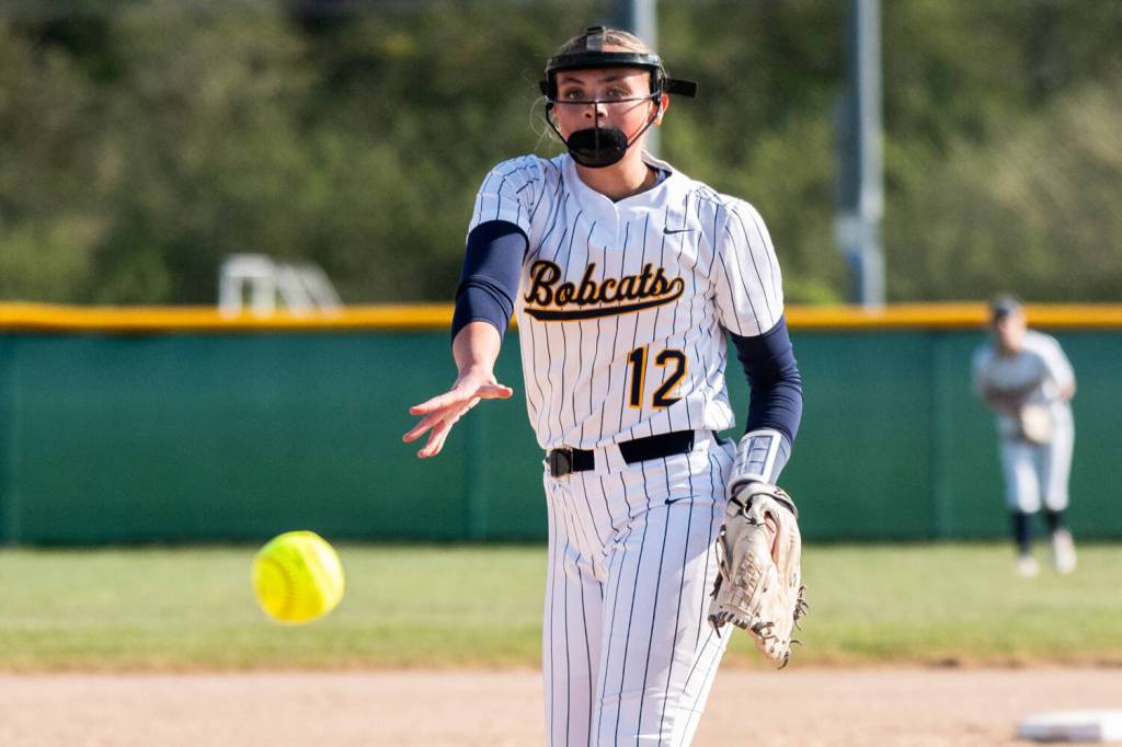 ALICIA TISDALE | ALICIA TISDALE PHOTOGRAPHY Aberdeen ace Lilly Camp allowed one earned run and struck out 13 to earn the victory in a 3-2 win over W.F. West on Wednesday in Aberdeen.