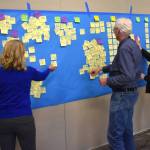 Jerry Knaak photos / The Daily World
​​Grays Harbor County Commissioners Georgia Miller, Rick Hole and Vickie Raines participate in a strategic planning exercise at the second of three retreats.