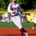 PHOTO BY FOREST WORGUM Montesanos Grace Gooding throws a pitch during a 7-6 victory over Rochester on Thursday in Montesano.