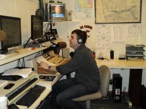 Alpha Media
Then KXRO News & Sports and ESPN Radio 1490 Director Ian Cope works the radio booth back in 2011.