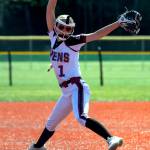 PHOTO BY FOREST WORGUM Raymond-South Bend pitcher Summar Stigall earned a complete-game victory over Hoquiam on Thursday at South Bend High School.