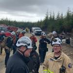 Multiple first responders assisted in the rescue efforts.