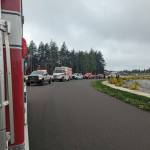 Seven agencies responded to the construction accident.