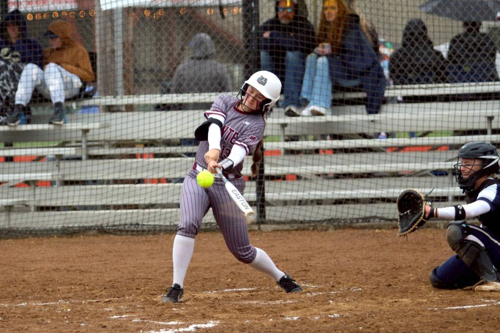 RYAN SPARKS | THE DAILY WORLD Montesanos Regan Wintrip hit a Grand Slam home run to help the Bulldogs defeat Seton Catholic 14-6 in the 1A District 1/4 championship game on Thursday in Centralia.