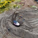 Charles CJ Ripley / For The Daily World
A Jeeper takes a spin around the Jeep playground at the Jeeps Go Topless for Clean Shores 2025 event.