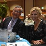 Grays Harbor County Administrator Sam Kim and County Commissioner Georgia Miller pose for a photo at the GGHI Leaders Banquet at the Quinault Beach Resort and Casino in Ocean Shores.