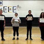 PHOTO COURTESY OF NORTH BEACH HIGH SCHOOL The North Beach Booster Club awarded Hyak Pride awards to (from left) Toby Holt, Lynzie Cameron, Brayden Fry and Abigail Buck.
