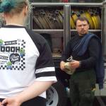 Andrea Watts photos / For The Daily World
Ruben Lacefield, a 1302 crew member with the Washington State Department of Natural Resources at the Central Park Station, demonstrated the different types of hoses on the wildfire engine that the crew may use.