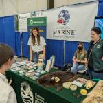 Erin Witkop (left), Lisa Hoang (middle), and Bridget Mire (right) manning the WDFW-Grays Harbor MRC booth.