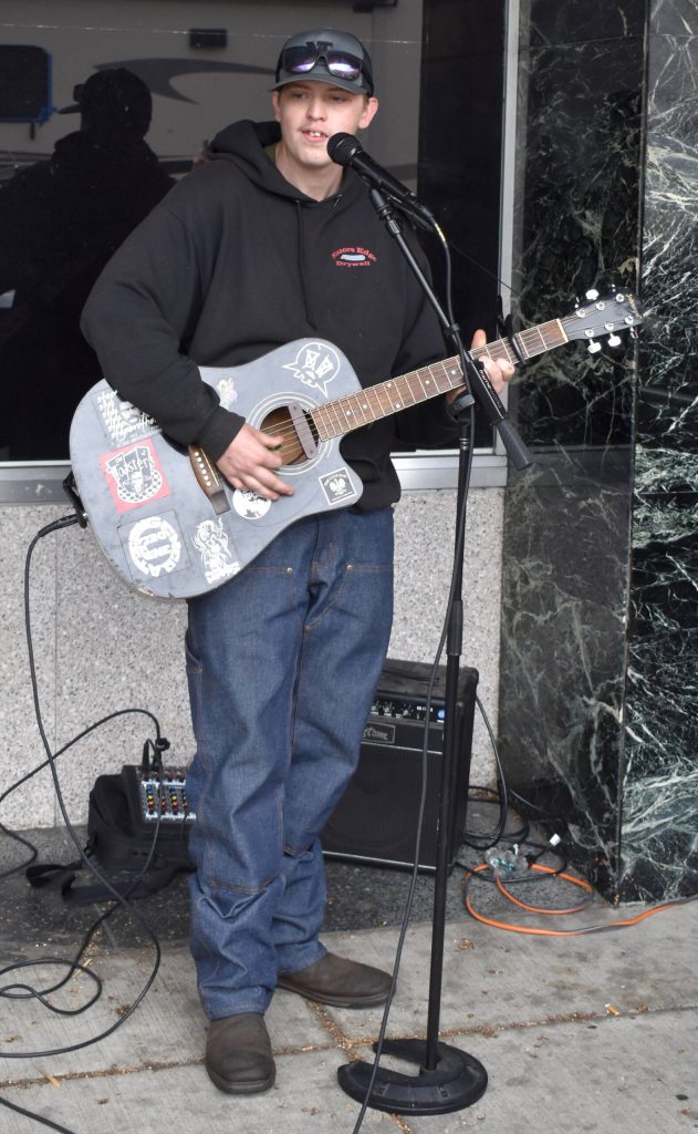 Musicians performed in alcoves and doorways throughout downtown Aberdeen on World Music Day.