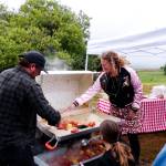 Guests enjoy the food at the Tokeland Crawfish Festival. ( Kyndra Burkland )