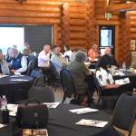 Civic and business leaders attended the GGHI State of Grays Harbor event at the Aberdeen Rotary Log Pavilion. ( Jerry Knaak / The Daily World )