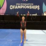 SUBMITTED PHOTO Zero Gravity gymnast Ashlea Jenkins poses for a photo after competing at the USA Gymnastics National Championships on June 15-16 in Providence, Rhode Island.