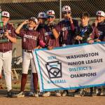 PHOTO BY FOREST WORGUM Montesanos Juniors Division all-star team defeated Capitol 14-8 to win the District 3 championship on Wednesday in Olympia.