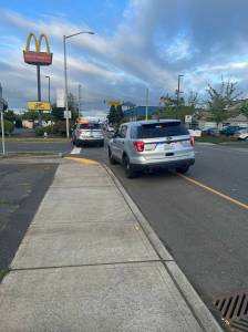 Hoquiam Police Department photo
Hoquiam Police officers responded to a report of gunfire near the intersection of 25th Street and Simpson Avenue Wednesday evening.