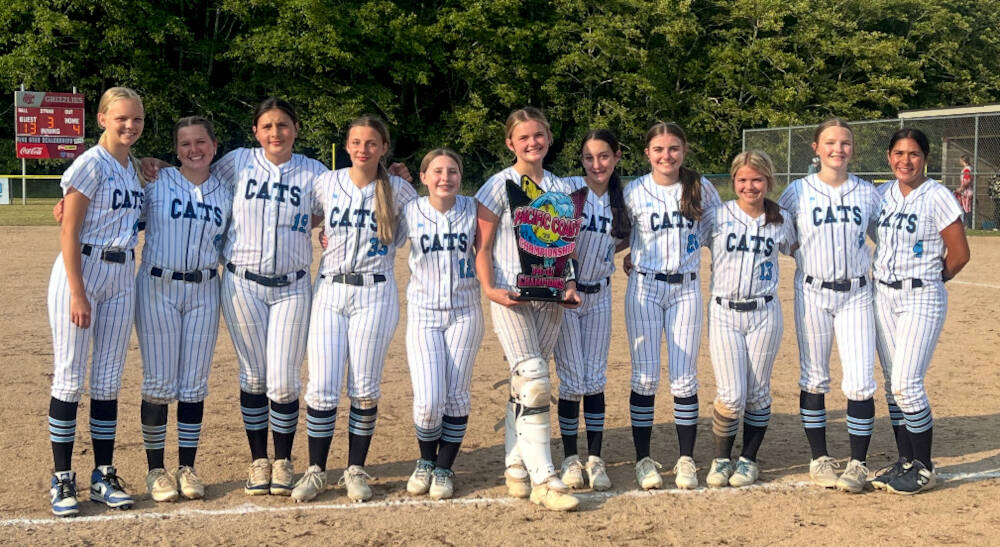SUBMITTED PHOTO 
The Aberdeen Cats claimed the 14 and under crown at the Pacific Coast Tournament on Sunday in Hoquiam.