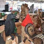 Ruth Arkless / For The Daily World
Chainsaw carvings await the auction.
