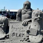 Ruth Arkless / For The Daily World
Bigfoot and Pickleball - Anyone Can Play greets festival goers at the Ocean Shores Convention Center.