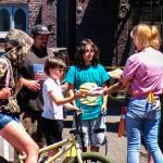 Kyndra Burkland / For The Daily World
Longtime Feed the Hungry program manager Cher Spencer hands out meals on the programs final day.