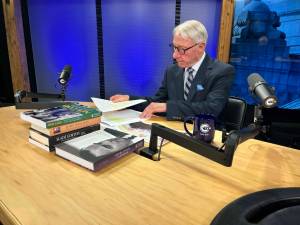 TVW
Washingtons chief historian, John C. Hughes, on the set of TVWs Inside Olympia.