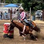 The Daily World photos
Katie Price executes the second turn during the girls senior division barrel race at the Junior Rodeo in Oakville on Saturday.