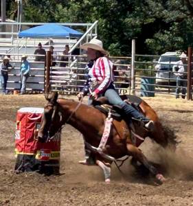 The Daily World photos
Katie Price executes the second turn during the girls senior division barrel race at the Junior Rodeo in Oakville on Saturday.