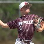 PHOTO BY FOREST WORGUM Montesano infielder Brenton Beste throws to first base during a loss in the Little League Junior Division State Championship on Tuesday in Port Orchard.