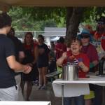 Festivalgoers line up for bear stew.