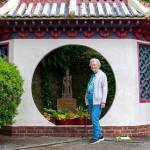 Jean Bolton in front of a memorable spot in the former Lamb Garden.